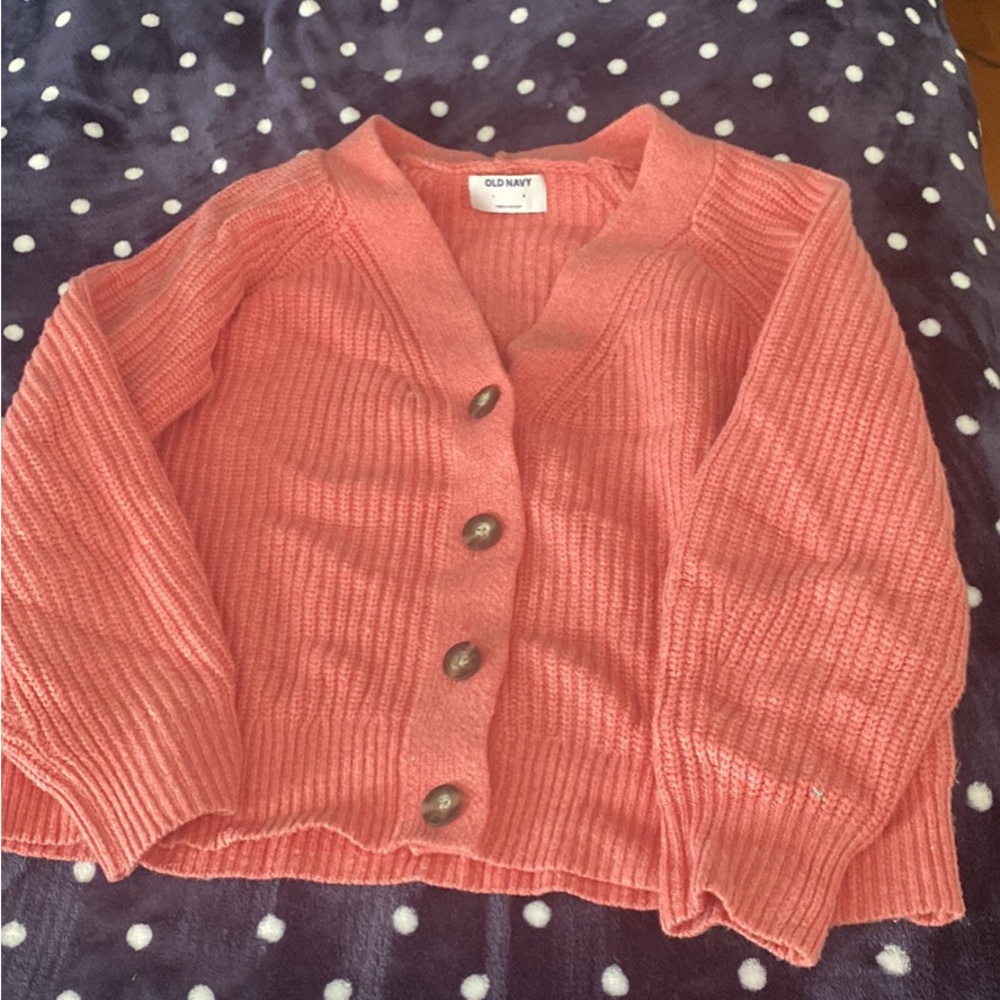 Old navy large tall crop cardigan in pink